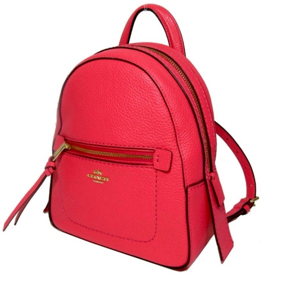 Coach Andi Convertible Leather Backpack Crossbody in Bright Magenta Pink - Picture 4 of 14